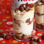 British Cups of Tiramisu Nutella and Bananas Dessert