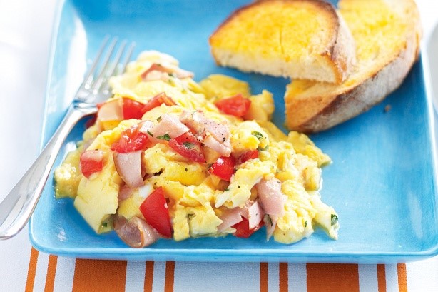 American Pizza Scrambled Eggs Recipe Appetizer