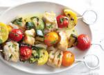 American Halibut Kabobs with Lemonbasil Butter Appetizer