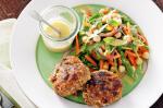 British Sesame Lamb Patties With Chickpea Salad Recipe 1 Appetizer