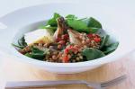 Canadian Warm Lentil Salad With Baked Ricotta vegetarian Recipe Appetizer