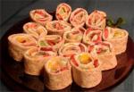 Mexican Mosaic Fruit Roll Ups Appetizer