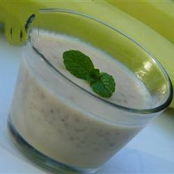 American Banana Pudding with Chia Seeds Dessert