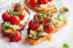 American Tomato Goats Cheese And Poppyseed Tartines Recipe Appetizer