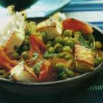 Indian Peas Dish with Indian Paneer Appetizer