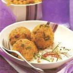 Indian Rice Balls with Chickpeas Appetizer