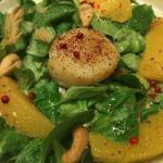 American Salad of Oranges and Scallops Appetizer