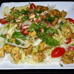 American Chicken Salad with Lemon Juice and Roasted Almonds Appetizer