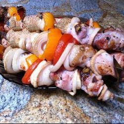 American Skewers of Pork shashlik Appetizer