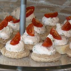 American Sofas to the White Cheese and Smoked Salmon Appetizer