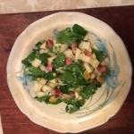 American Spinach Pear and Bacon Salad Appetizer