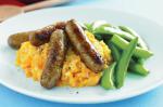 American Chipolatas With Carrot And Parsnip Mash Recipe Appetizer
