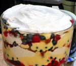 American Cherry and Blueberry Trifle Dessert
