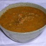 American Vegetarian Lentil Soup Appetizer