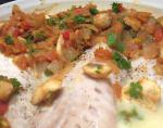British Perch or Snapper Fillet With Tomatoes and Onion Dinner