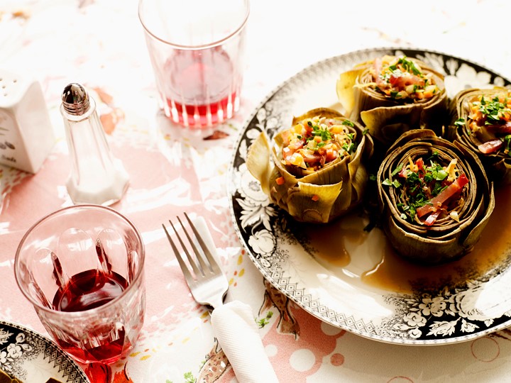 American Stuffed Artichokes artichauts a La Rennaise Appetizer