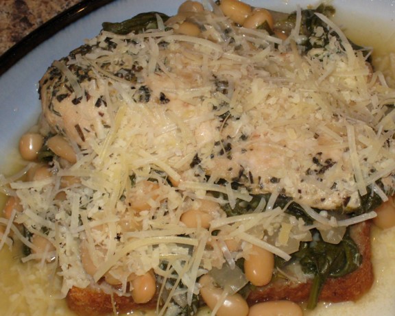 American Crock Pot Chicken  Beans  Greens Dinner