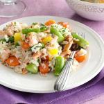 Canadian Spring Pilaf with Salmon and Asparagus Appetizer