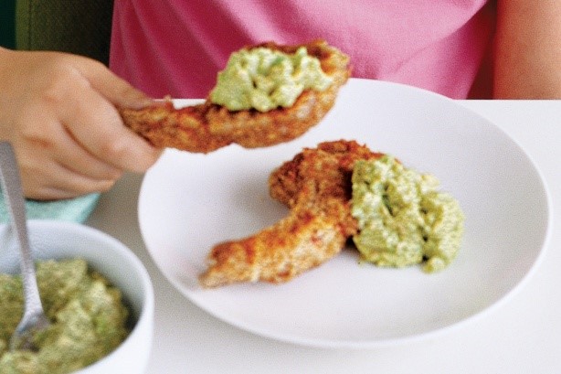 American Cheesy Cutlets With Avocado Dip Recipe Appetizer