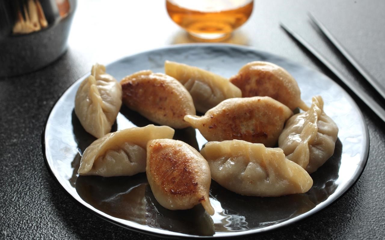 Chinese Meat and Chinese Chive Potstickers guotie Recipe Dinner