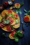 Canadian Ricotta and Balsamic Tart with Heirloom Tomatoes Appetizer