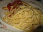 American Linguine With Butter Lemon and Garlic Dinner