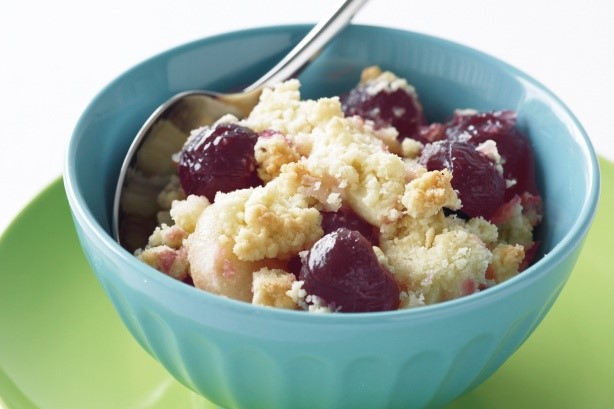 American Apple And Black Cherry Cobbler Recipe Dessert