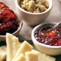 Canadian Aged Provolone with Three Dipping Sauces Appetizer