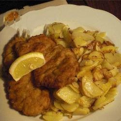 Canadian Wiener Schnitzel with Garnish Appetizer