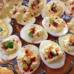 Canadian with Bacon and Cheesestuffed Egg Appetizer