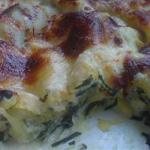 American Garlic Lasagna with Spinach and Blue Cheese Appetizer