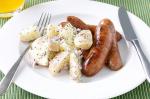 American Spicy Sausages With Warm Potato Salad Recipe Appetizer