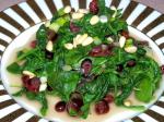 American Spinach With Dried Cranberries no Fat Just Taste Appetizer