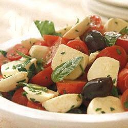 American Insalata Caprese with Olives Appetizer