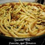 American Bucatini With Pancetta And Tomatoes Dinner