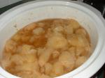 American Pears and Pineapple Poached in Amaretto crock Pot Dessert