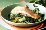 Canadian Salmon On Slowroasted Leeks Witlof And Asparagus Recipe Appetizer