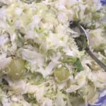 American Pointed Cabbage Salad with Grapes and Apples Appetizer