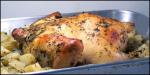 Roast Chicken Stuffed with Herbed Potatoes recipe