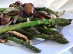 American Roasted Asparagus Mushrooms and Onions Appetizer