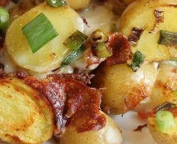 American Potatoes with Bacon and Sausage Breakfast