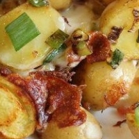 American Potatoes with Bacon and Sausage Breakfast