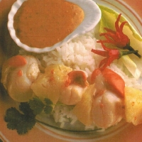 Malaysian Satay Scallops Appetizer