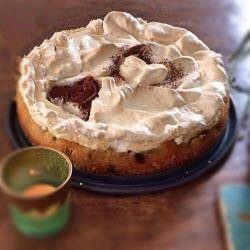 American Delicious Rhubarb Cake with Meringue Dessert