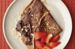 American Chocolate Pancakes with Chocolate Hazelnut Spread Dessert