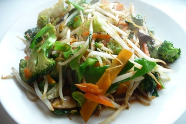 Chinese Stirfried Vegetables cabbage Chinese Mushrooms and Broccoli Appetizer