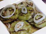 American Grilled Green Tomatoes  Onions Appetizer