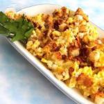 American Eggs with Bacon and Migas Appetizer