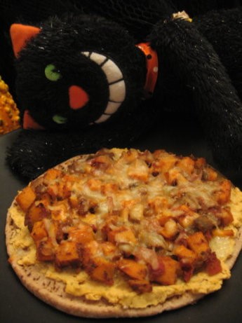 American Low Fat Curried Red Lentil  Sweet Potato Pizza vegetarian Dessert