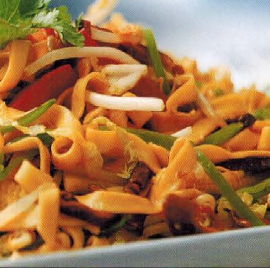 Indian Buddhist Vegetarian Noodles Dinner